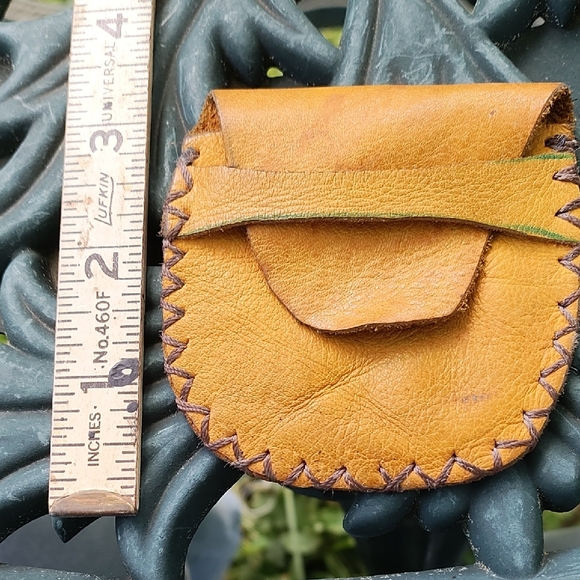 Yellow Leather Pouch - Picture 3 of 7